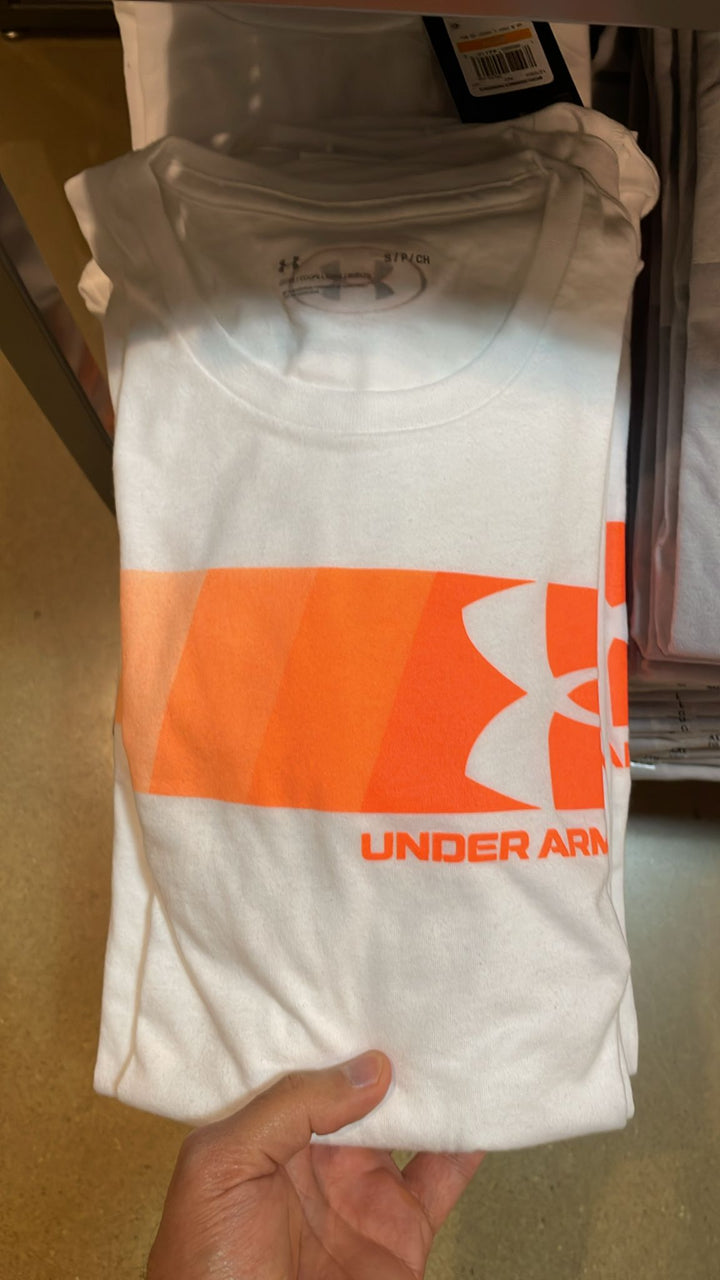 UA Round Neck Orange Shades Central Logo T-shirt White