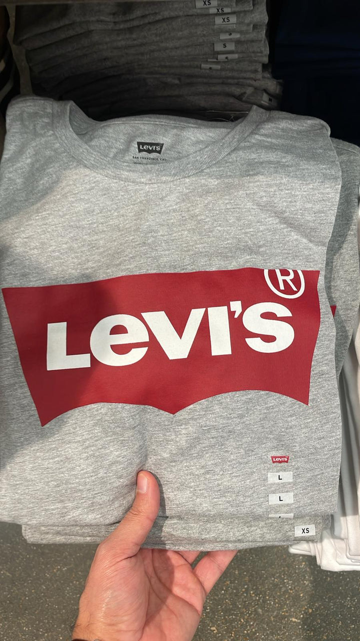 Levi's Big Logo T- Shirt Grey & Red