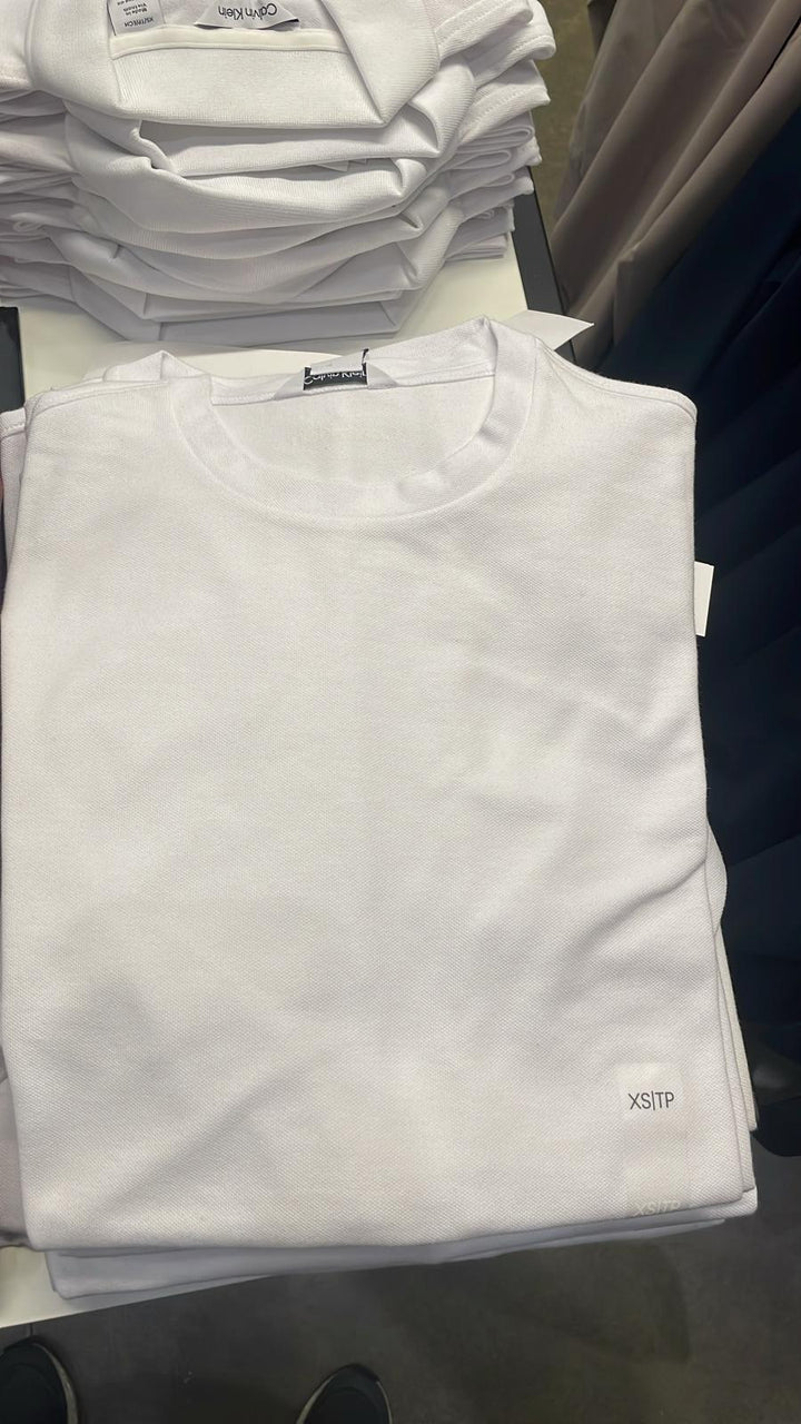 CK round Neck Plain T-Shirt White