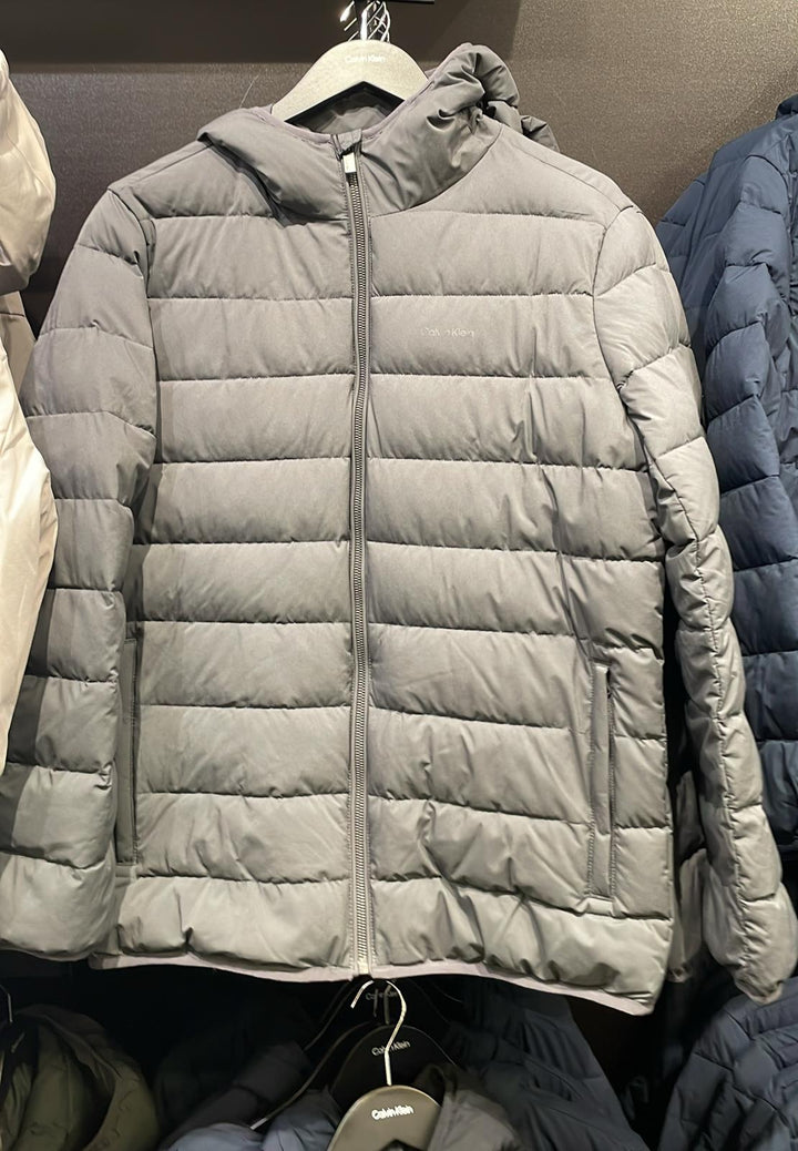 CK Puffer Jacket Light Grey