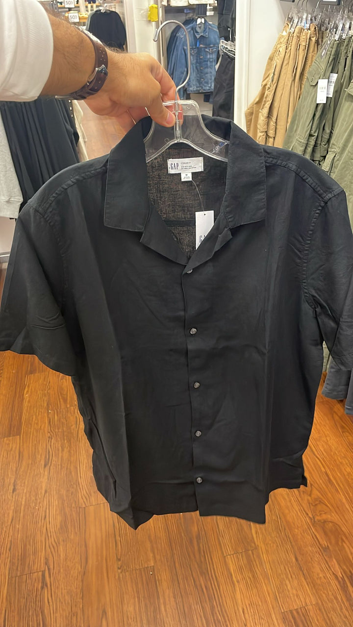 GAP Classic Short Sleeves Shirt black