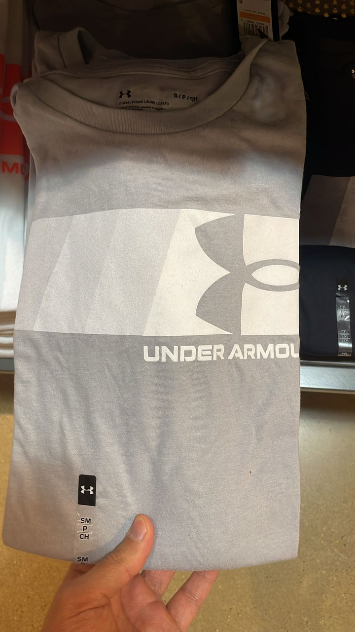 UA Round Neck Shades Central Logo T-shirt Grey