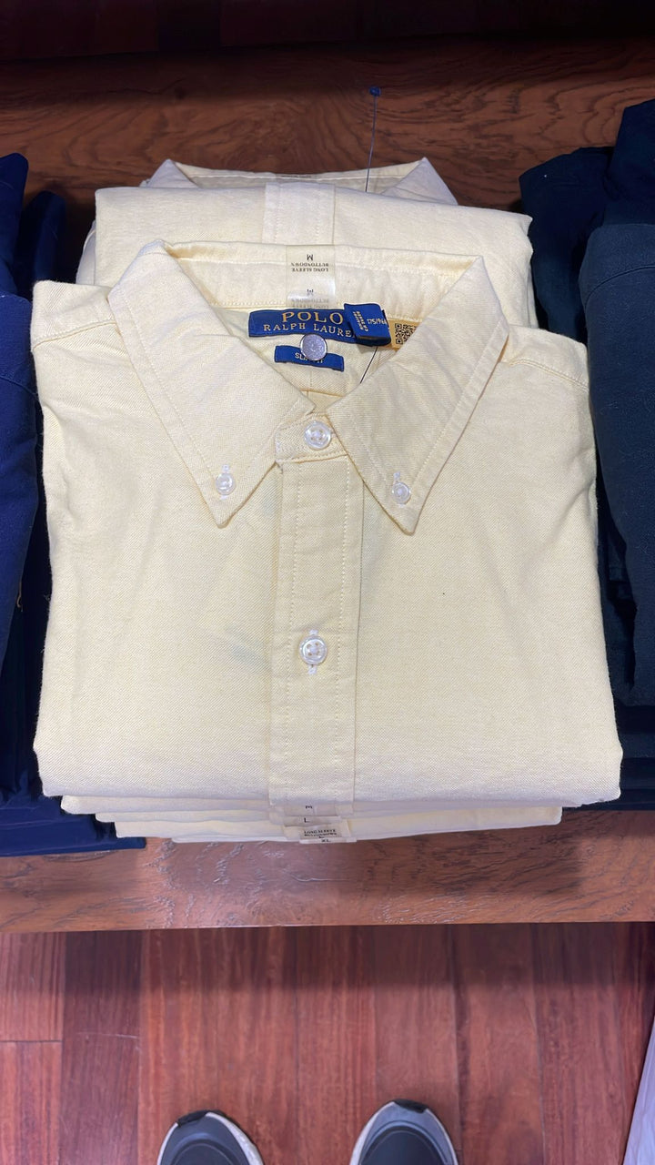 Ralphlauren Slim Fit Plain Shirt Yellow