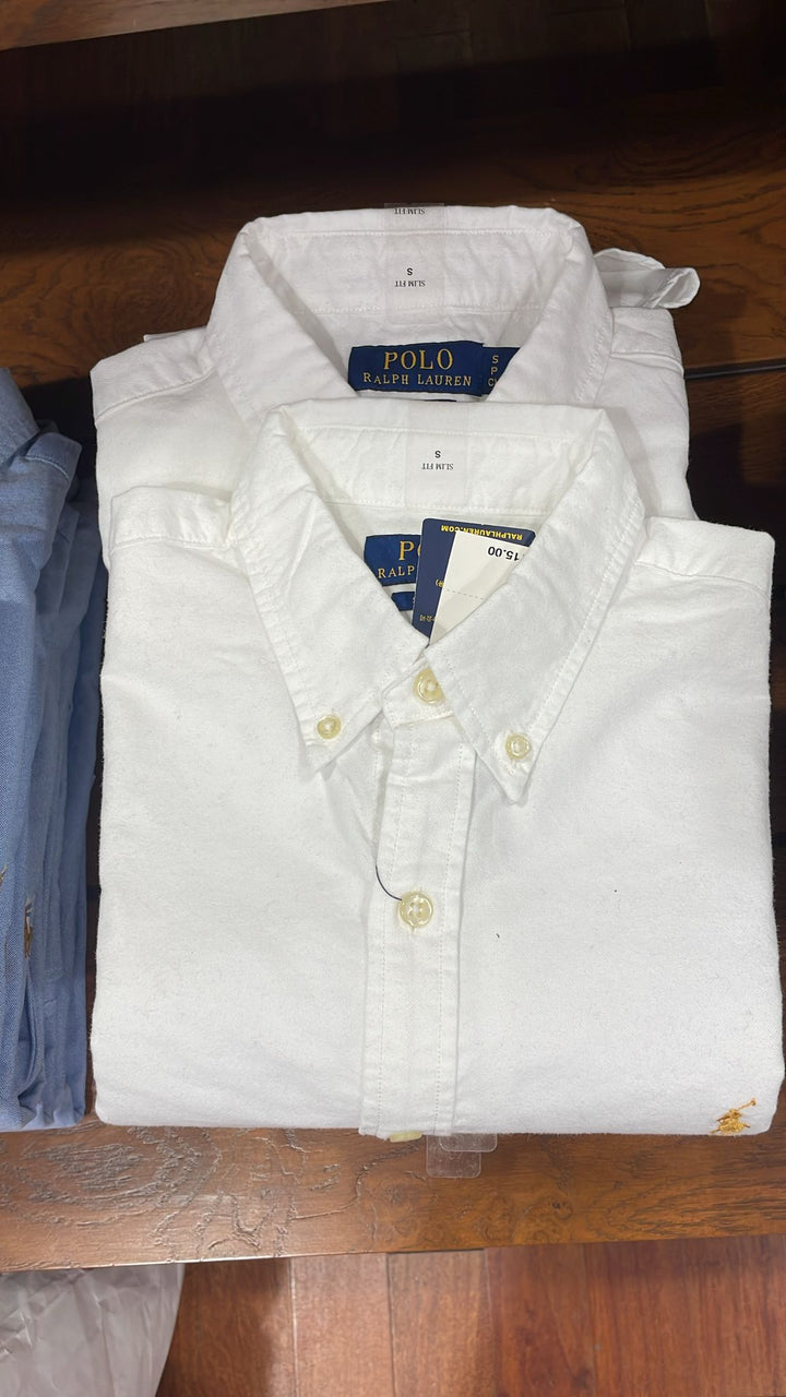 Ralphlauren Slim Fit Plain Shirt White