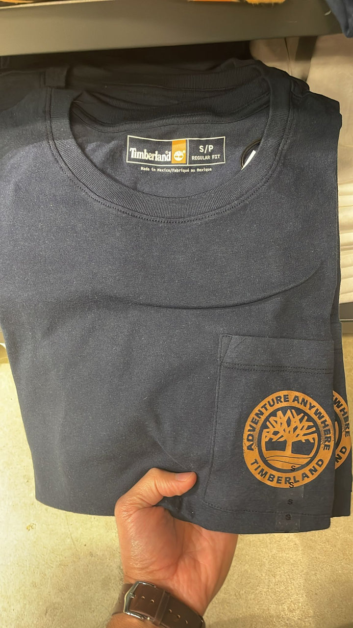 Timberland round Neck Side Pocket & Small Logo T-shirt Black