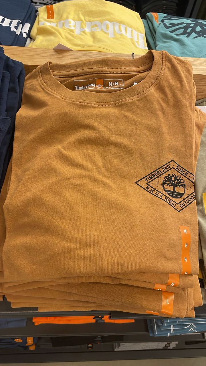 Timberland round Neck 10061 Small Side Logo T-shirt Orange