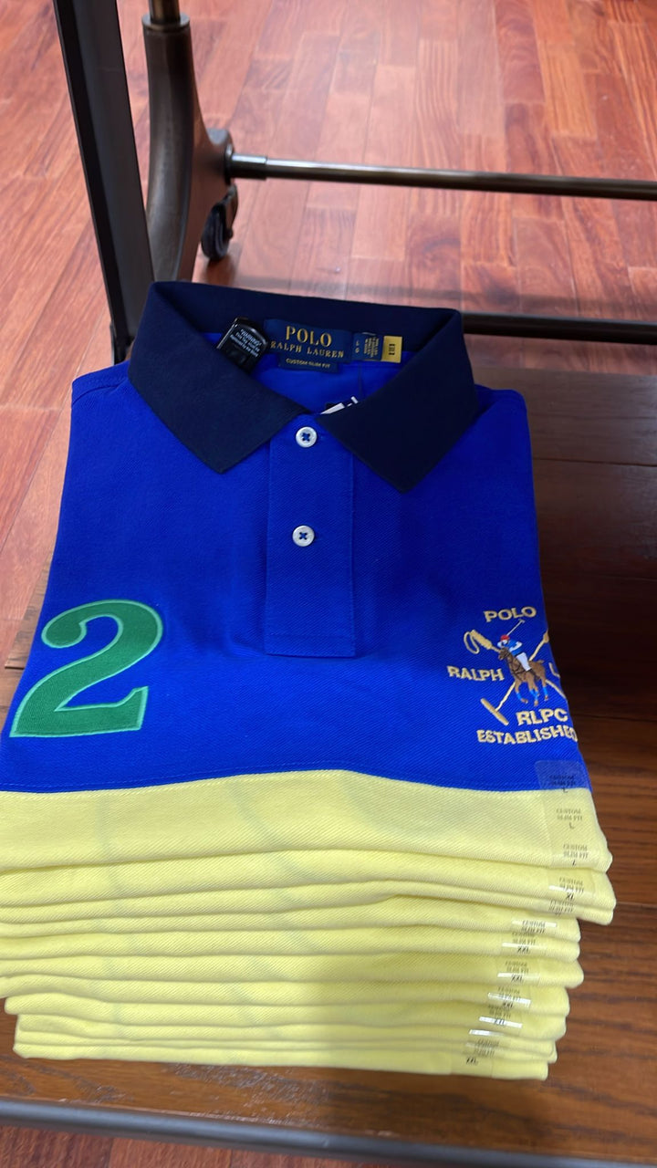 Ralphlauren Polo T-shirt Dark Blue & Yellow