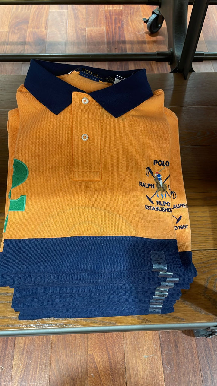 Ralphlauren Polo T-shirt Dark Orange & Dark Blue