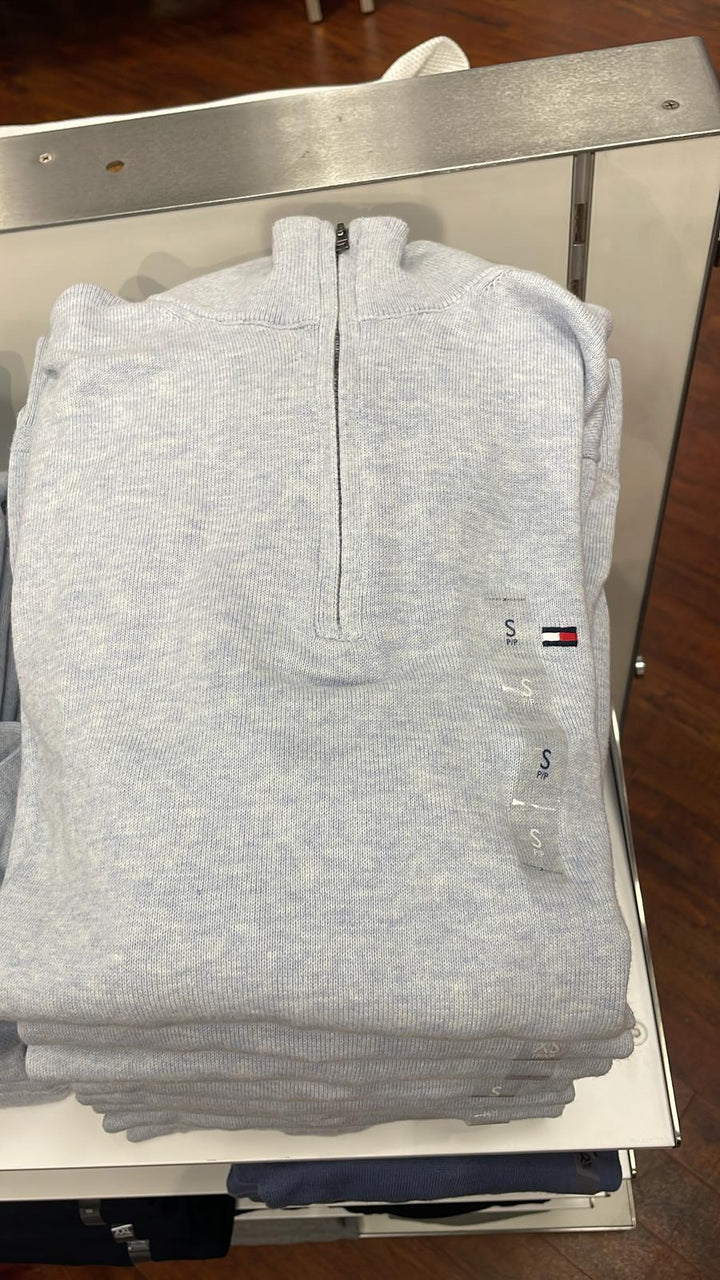 Tommy Hilfiger Small zipper Sweater Light Grey