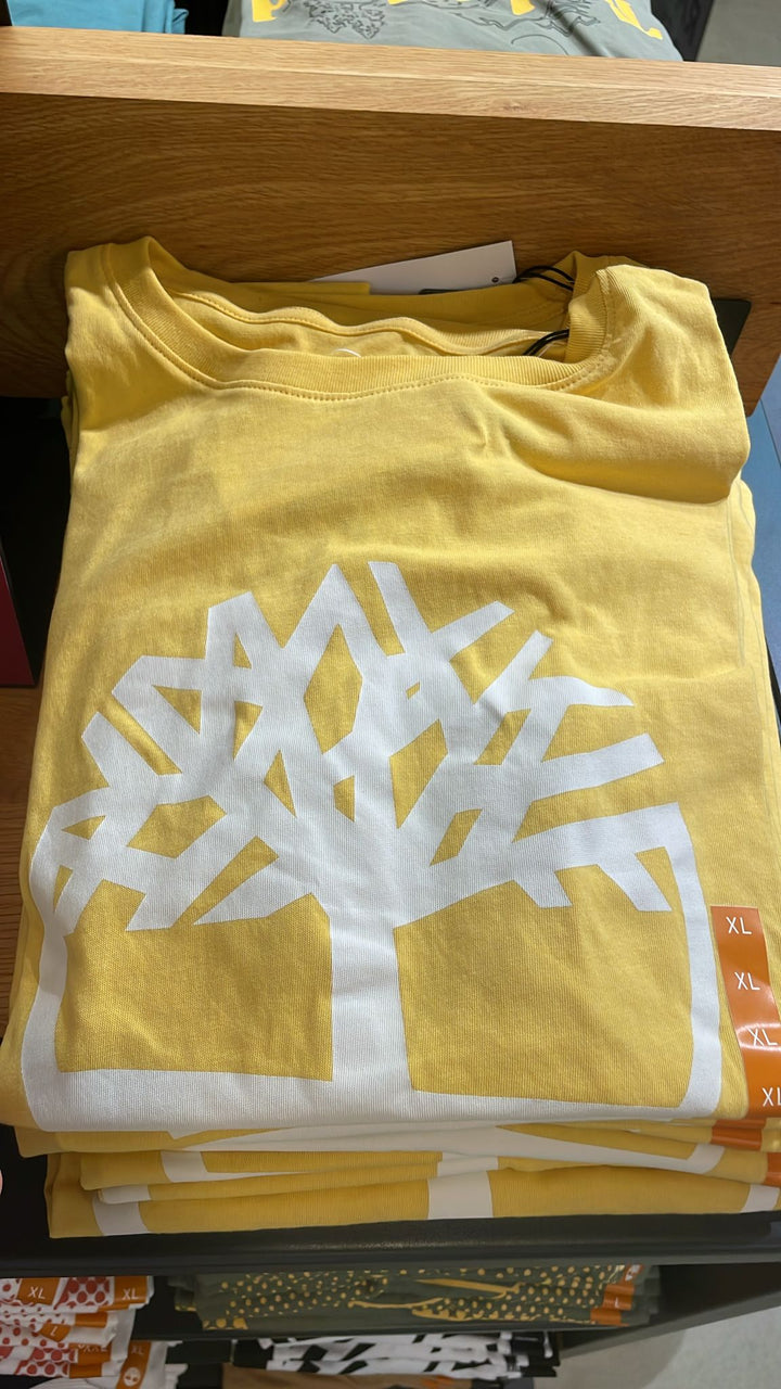 Timberland round Neck Big Logo T-shirt Yellow