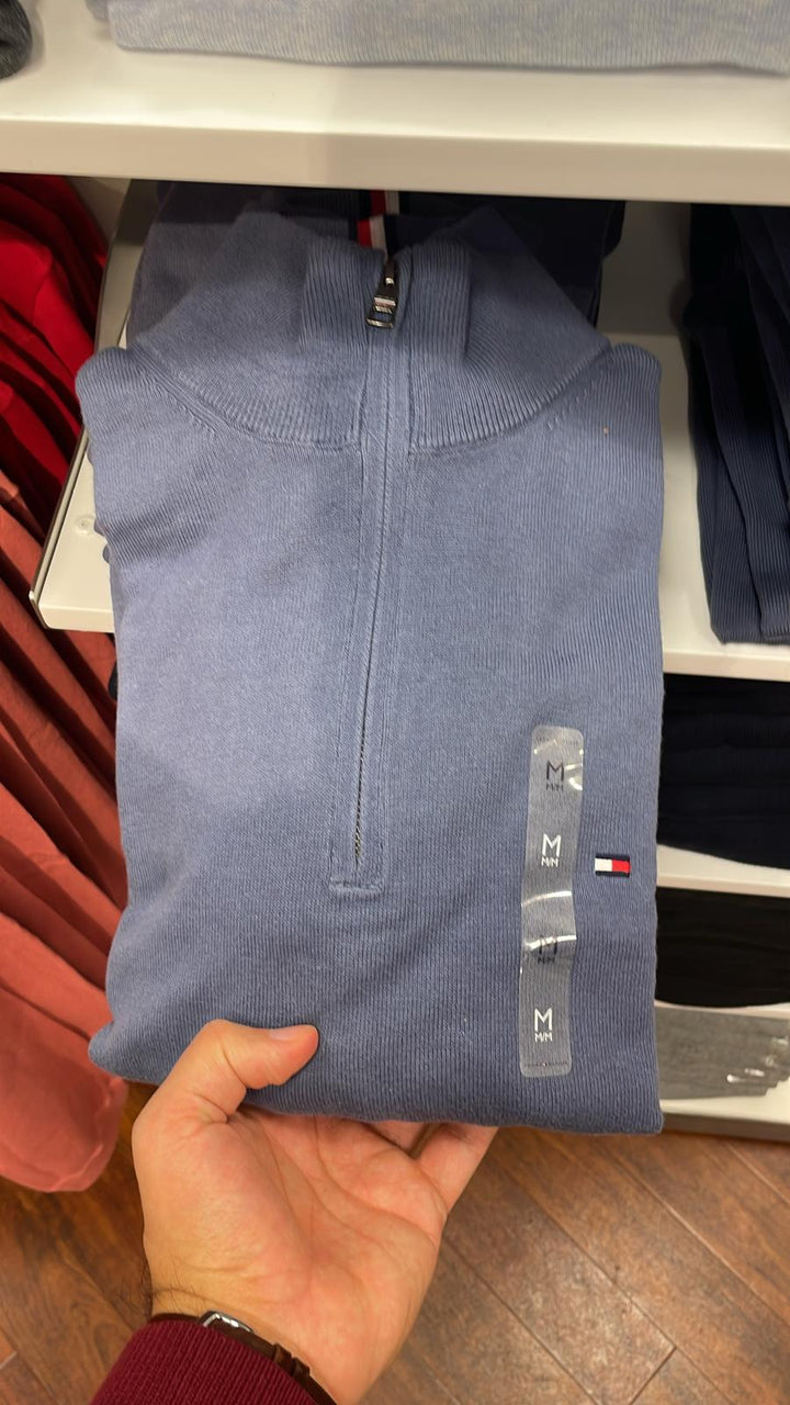 Tommy Hilfiger Small zipper Sweater Blue