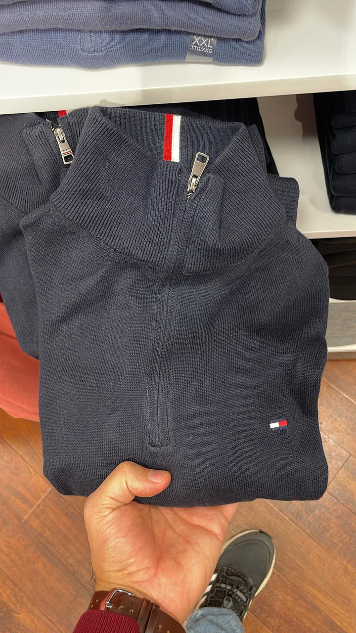 Tommy Hilfiger Small zipper Sweater Dark Blue