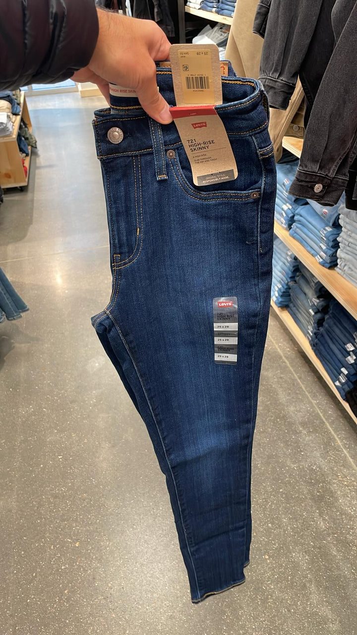 Levi's 721 High Rise Skinny Jeans Dark Blue