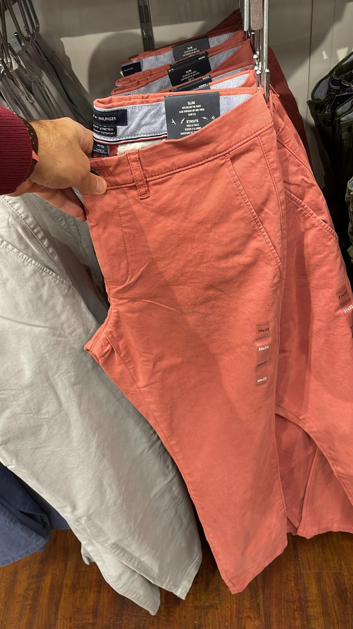 Tommy Hilfiger Slim Fit Pants Orange