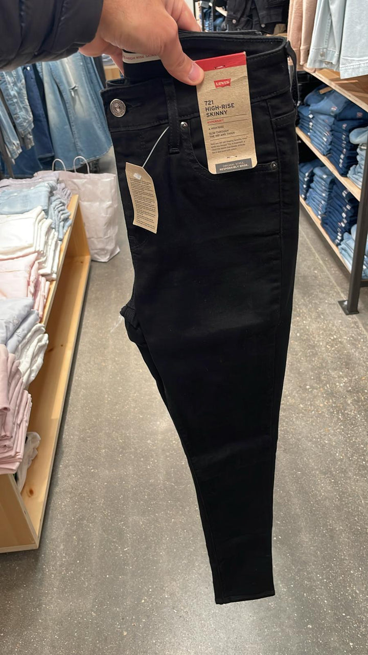 Levi's 721 High Rise Skinny Jeans Black