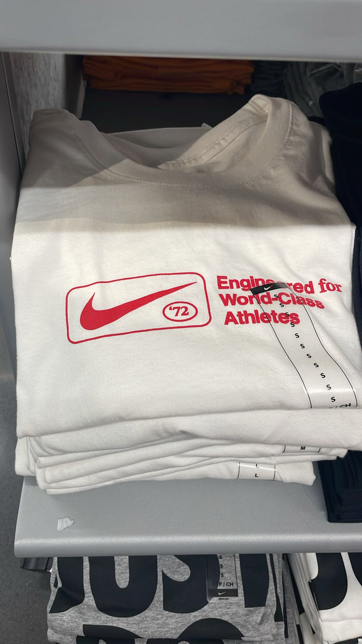 Nike Round Neck 72 Red Logo T-shirt White