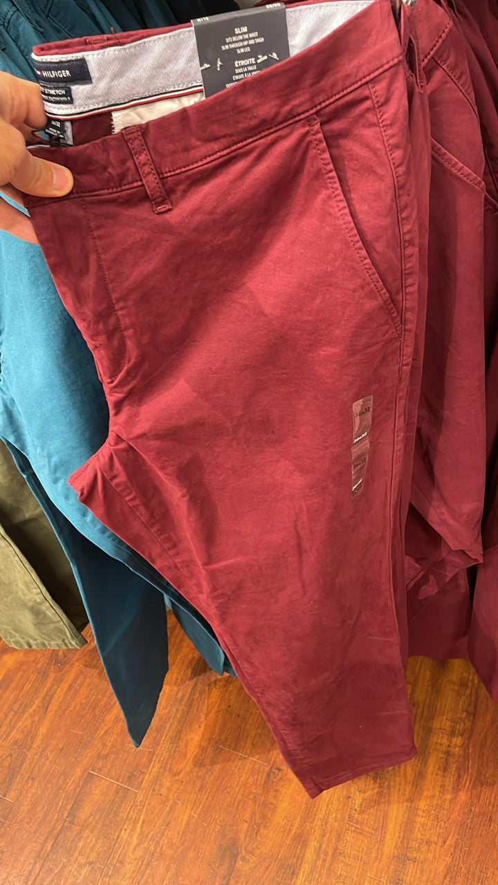 Tommy Hilfiger Slim Fit Pants Red