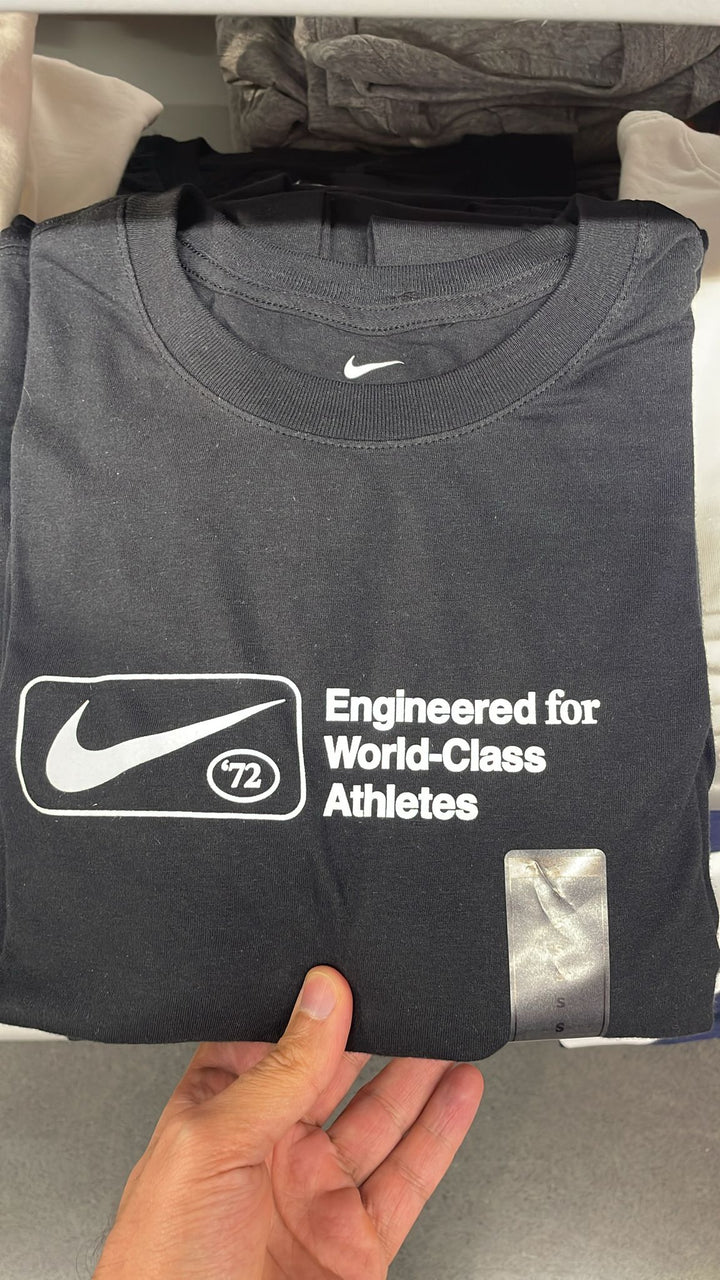 Nike Round Neck 72 White Logo T-shirt Black