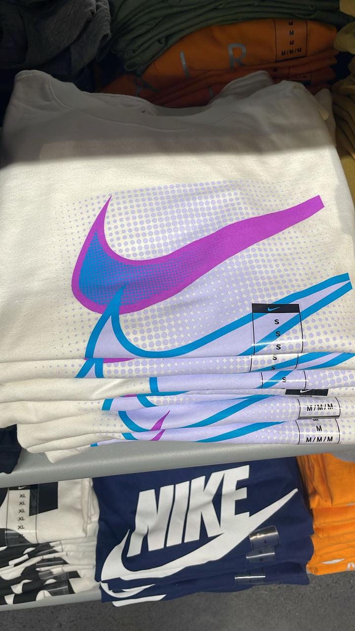 Nike Round Neck Double Logo T-shirt White