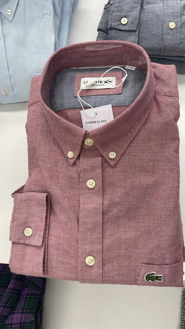 Lacoste Regular Fit Shirt Burgundy