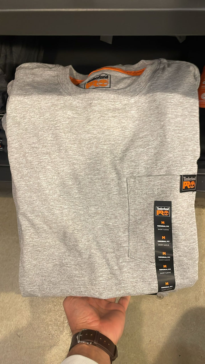 Timberland round Neck Pocket Plain T-shirt Light Grey