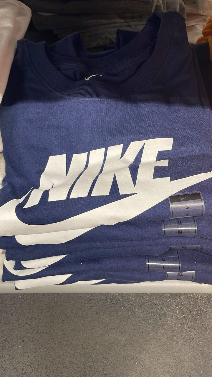 Nike Round Neck T-shirt Big Logo Navy