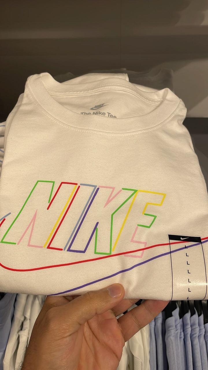 Nike Air Round Neck T-shirt Big Colorful Logo Off-White