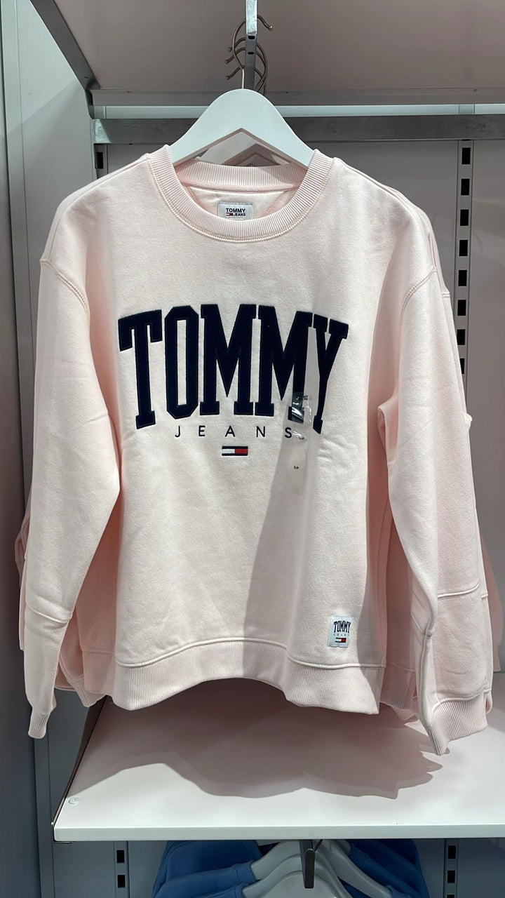 Tommy Hilfiger Sweatshirt Big Writing Logo Pink