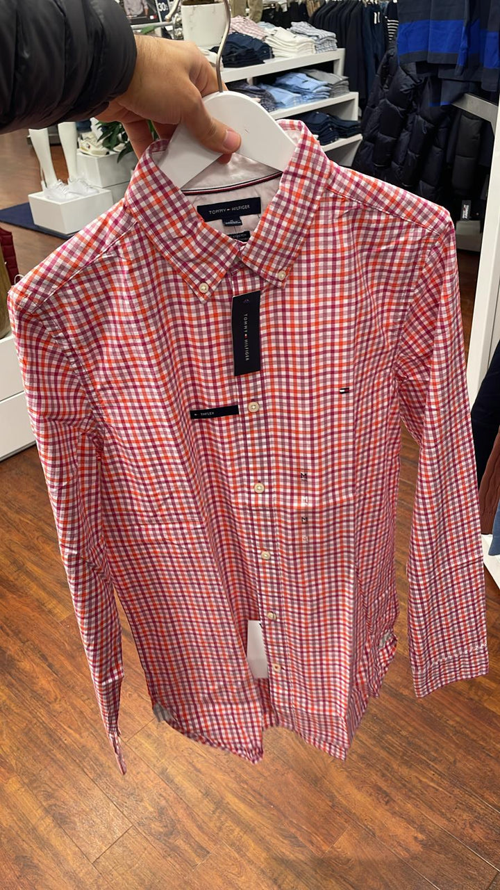 Tommy Hilfiger Shirt Regular Fit Plaid Red