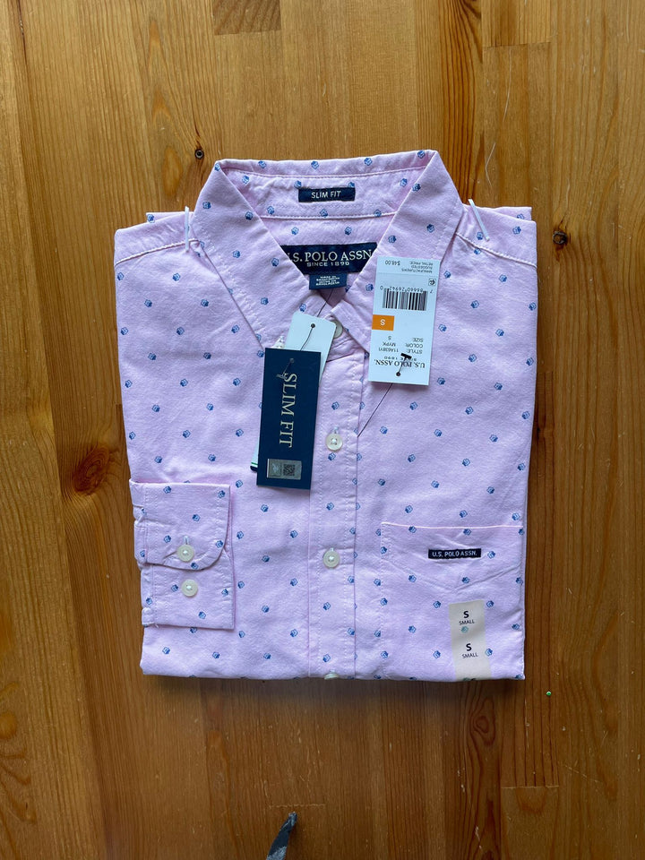 US POLO Shirt Pink - Dots