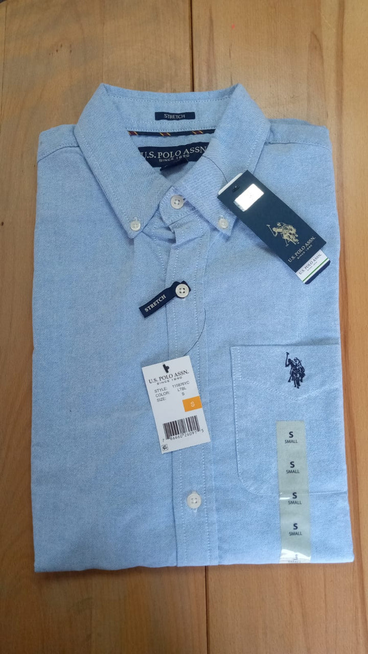 US POLO Shirt Short Sleves Blue