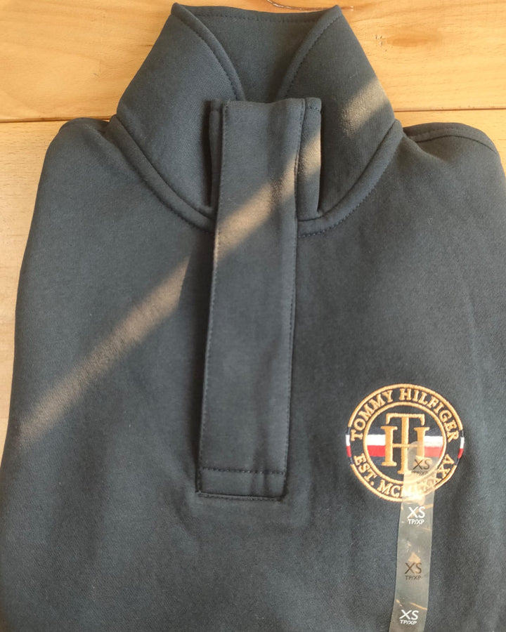 Tommy Sweatshirt - Small Zip - Dark blue