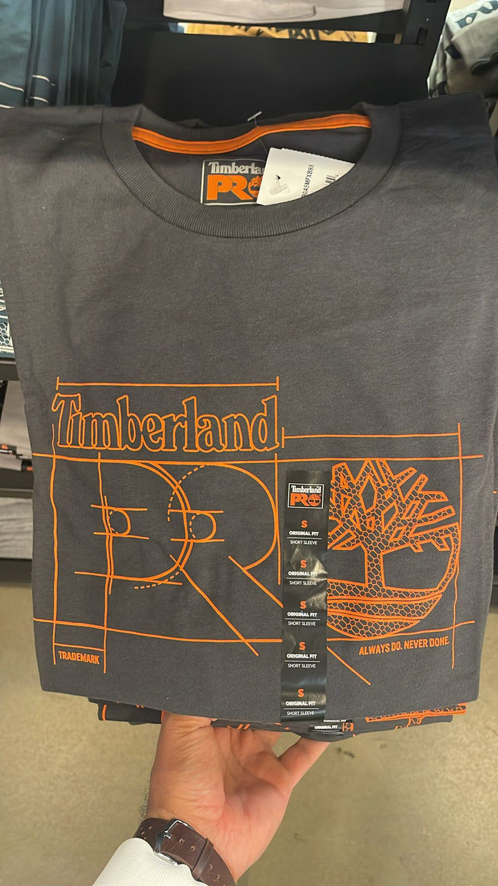 Timberland round Neck Linear & Tree Logo T-shirt Black
