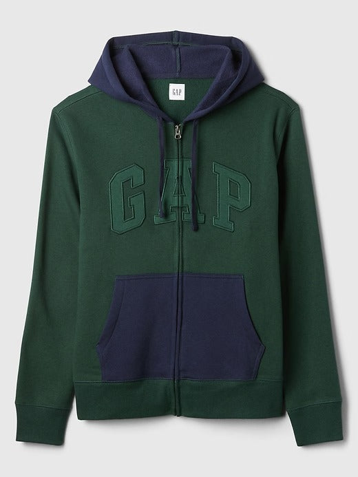 GAP Zipper Sweatshirt Green/Navy