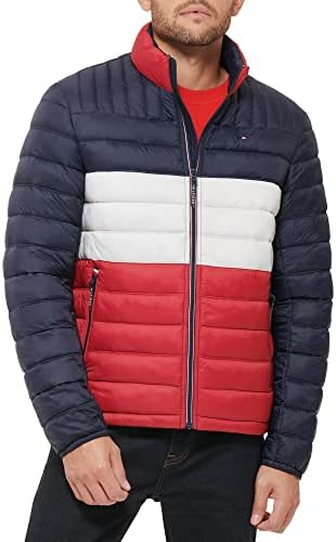 Tommy Hilfiger Packable Puffer Jacket Navy/White/Red