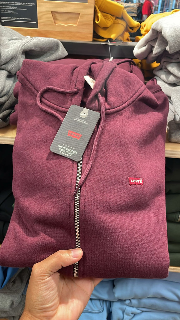 Levi's Zipper Sweatshirt Burgundy