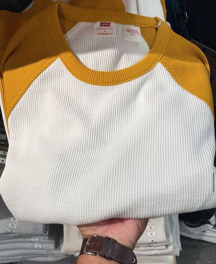 Levi's Round Neck Sweater White/Yellow