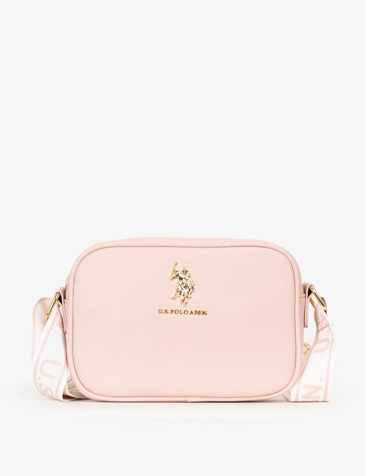 US POLO Classic Zip Crossbody Bag Pink