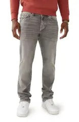 True religion T Flap Straight Leg Jeans Light Grey